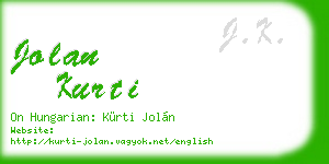 jolan kurti business card